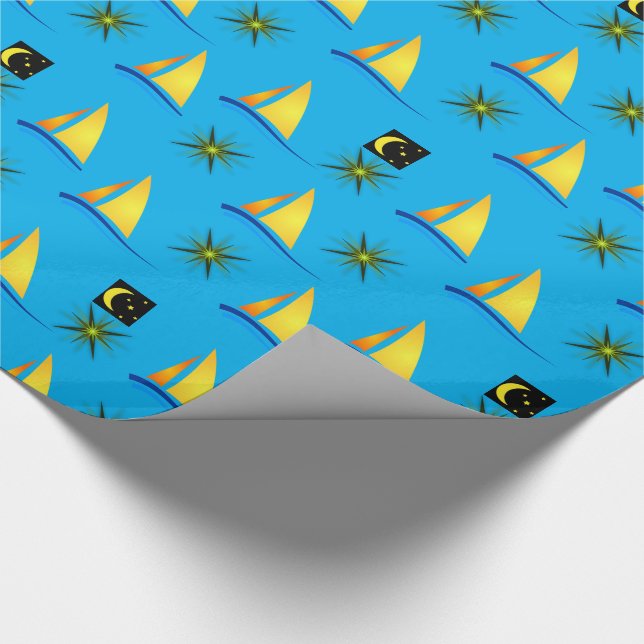 Geschenkpapier Segelboote (Ecke)