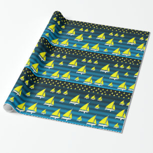 Geschenkpapier Segelboote