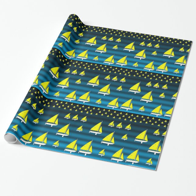 Geschenkpapier Segelboote (Ungerollt)
