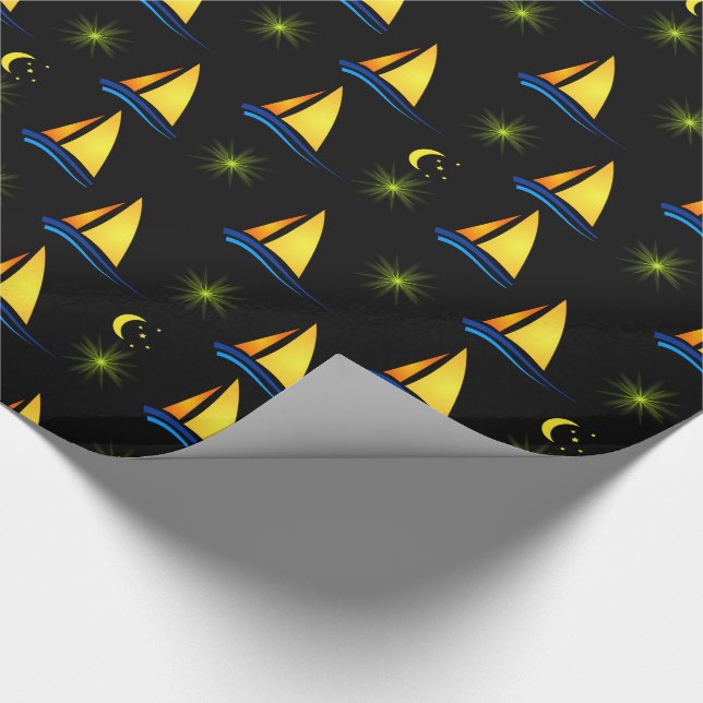 Geschenkpapier Segelboote (Ecke)
