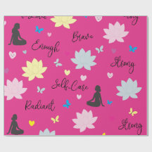Geschenkpapier | Selbstwert-Lotus-Blumenmuster