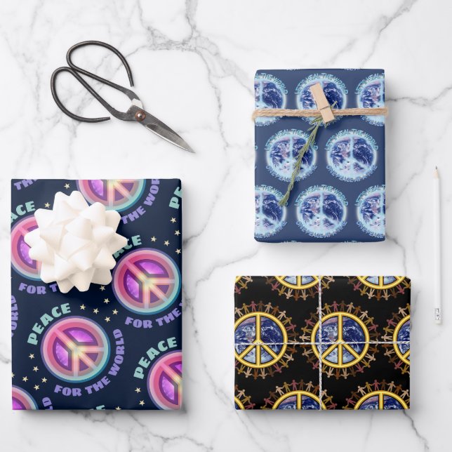 ☮ GESCHENKPAPIER SET (Vorderseite)