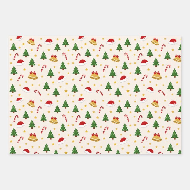 Geschenkpapier-Set mit 3 flachen Bögen Geschenkpapier Set (Vorderseite)