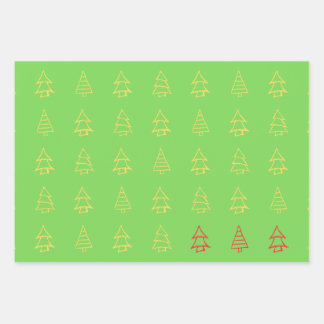Geschenkpapier-Set mit 3 flachen Bögen Geschenkpapier Set