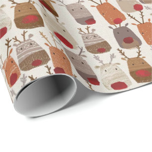 Geschenkpapier - skandinavisches Design Rentier