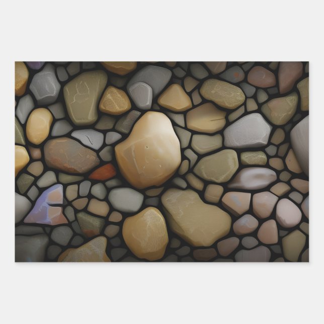 Geschenkpapier - Steine (Vorderseite)