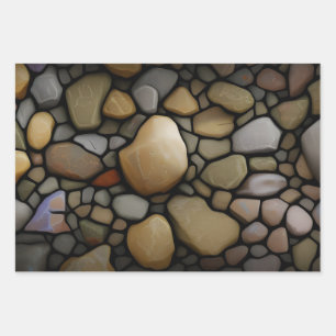 Geschenkpapier - Steine Set