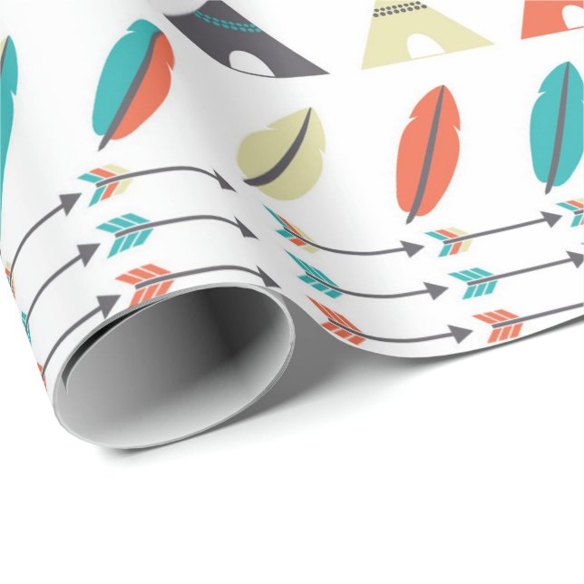Geschenkpapier - Tipi-Stamm (Rolleneckpunkt)