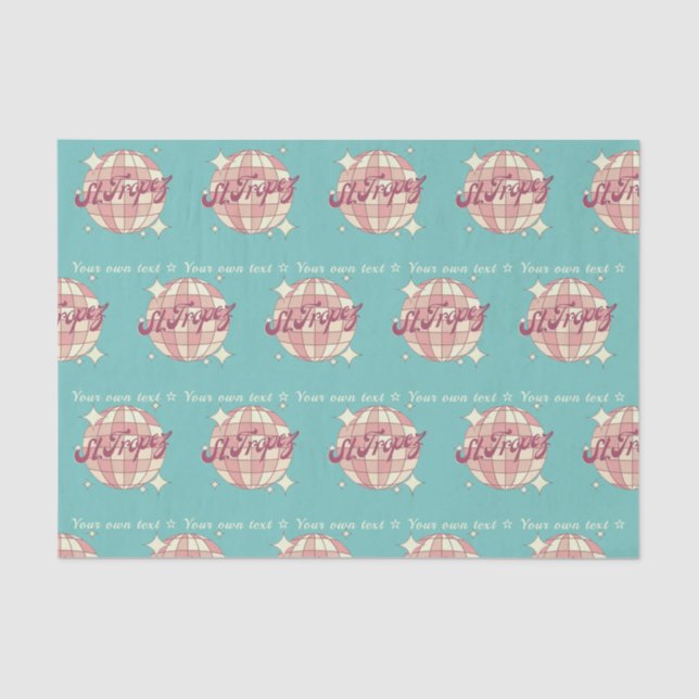 Geschenkpapier verpacken St Tropez Frankreich Seidenpapier (Vorderseite)