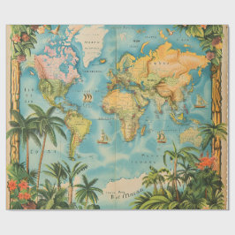 Geschenkpapier - Vintage Atlas