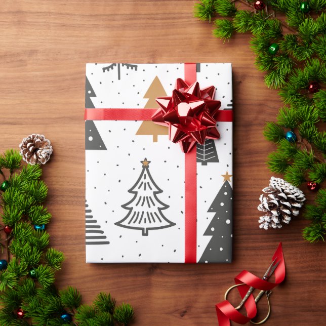Geschenkpapier Weihnachten Winter Weihnachtsbaum (Feiertagsgeschenk)