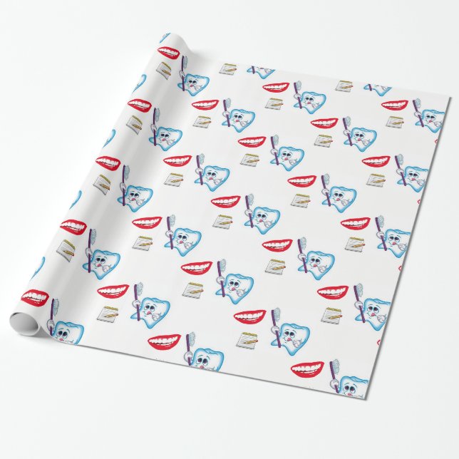 Geschenkpapier Zahnarzt (Ungerollt)