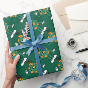 Geschenkpapier zum Thema "Spielendes Grünes Muster