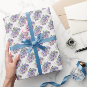Geschenkpapierrolle - Lavendel- und rosa Blumen Geschenkpapier