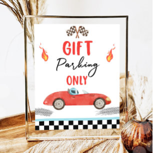 Geschenkparkplatz nur Red Race Car zwei Schnelle G Poster