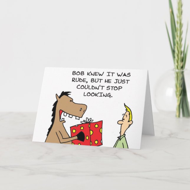 Geschenkpferd Karte (Vorderseite)