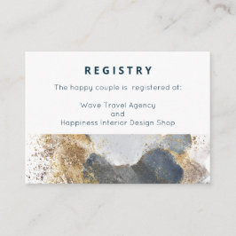 Geschenkregister oder Hochzeitswünsche Begleitkarte