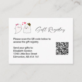 Geschenkregister QR Code Kleine Boo Baby Shooting  Begleitkarte