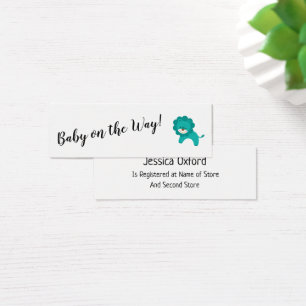 Geschenkregistrierungsdetails mit Teal Lion Handou