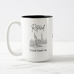 Geschenkrise für Reisende zum Ruhestand Zweifarbige Tasse
