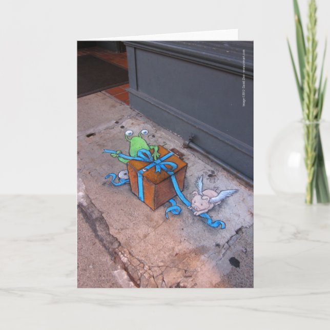 Geschenksack Feiertagskarte (Vorderseite)