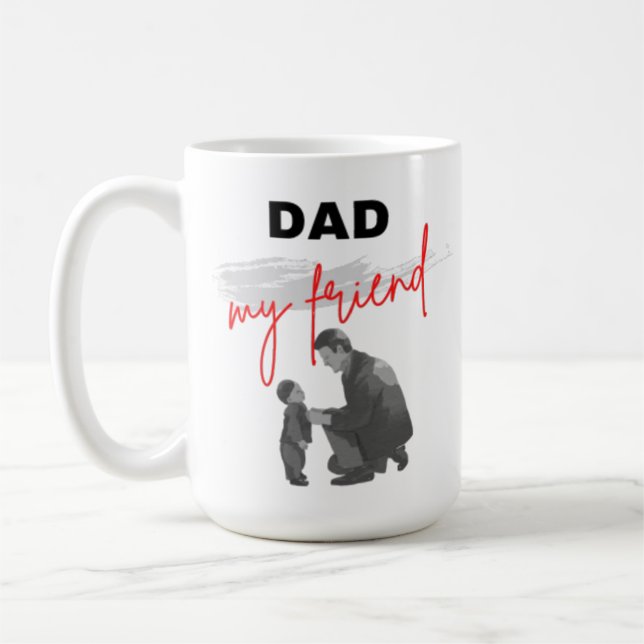Geschenksticker am Vatertag Kaffeetasse (Links)