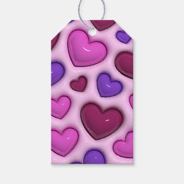 Geschenktafel mit 3D-Glosshörern Geschenkanhänger (Vorderseite)