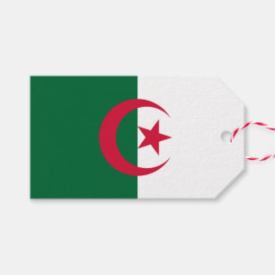 Geschenktafel mit der Flagge Algeriens Geschenkanhänger