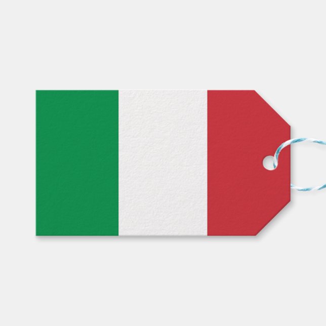 Geschenktafel mit der Flagge Italiens Geschenkanhänger (Vorderseite (Horizontal))