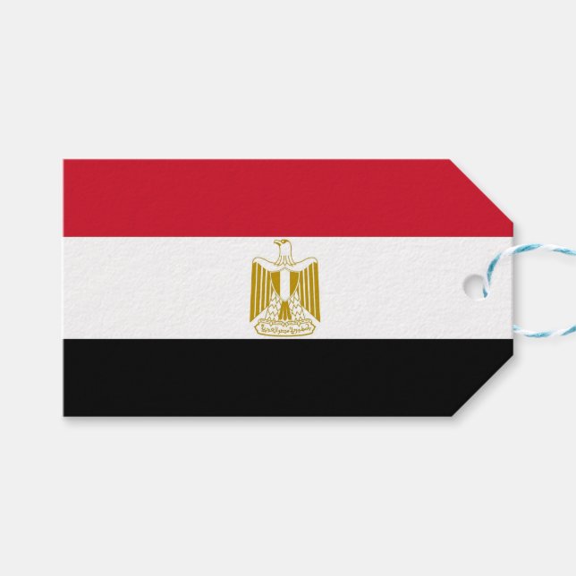 Geschenktafel mit Flagge Ägyptens Geschenkanhänger (Vorderseite (Horizontal))