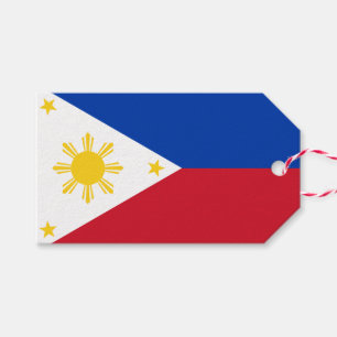 Geschenktafel mit Flagge der Philippinen Geschenkanhänger