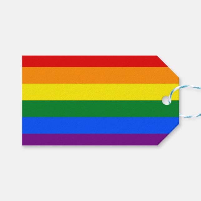 Geschenktafel mit Flagge für LGBT Geschenkanhänger (Vorderseite (Horizontal))