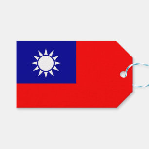 Geschenktafel mit Flagge Taiwans Geschenkanhänger