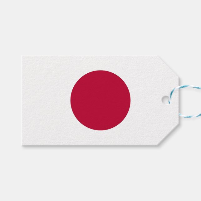 Geschenktafel mit japanischer Flagge Geschenkanhänger (Vorderseite (Horizontal))
