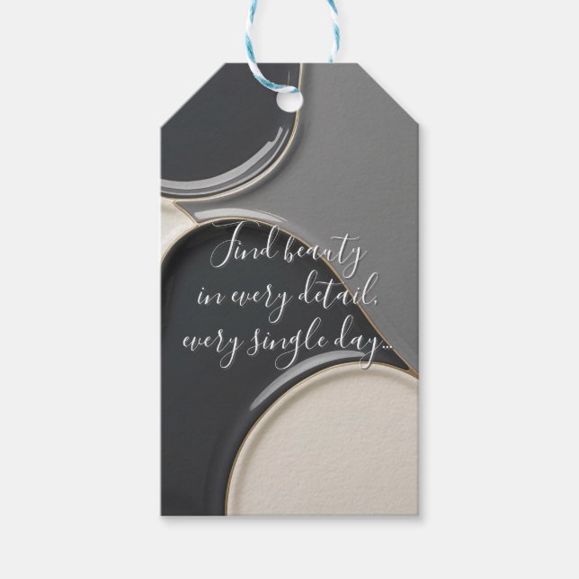 Geschenktag in stylischer abstrakter Grafik Geschenkanhänger (Vorderseite)