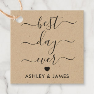 Geschenktags am besten am Tag, HochzeitstiftTags, Geschenkanhänger