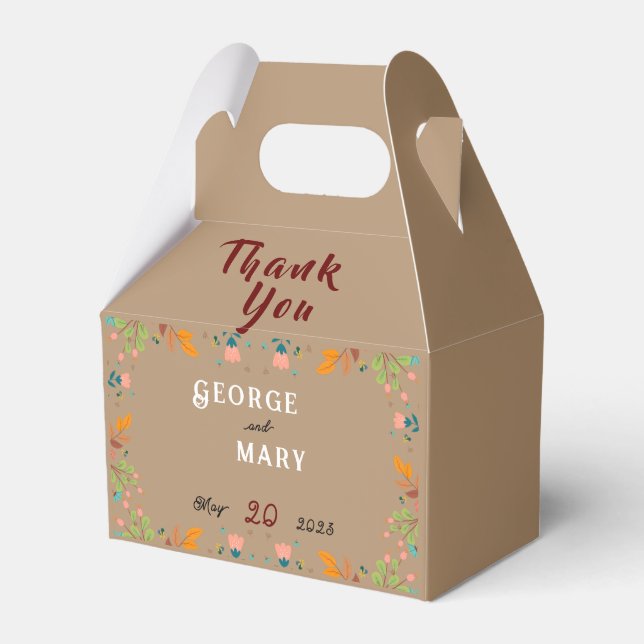 Geschenktags im Blume Geschenkschachtel (Vorderseite)