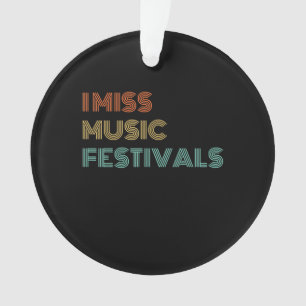Geschenktanz  I Miss Music Festival Retro Tanz Ornament