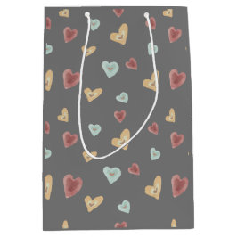 Geschenktasche - dunkelgrau mittlere geschenktüte