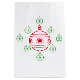 Geschenktasche - Feiertage Ornamente Mittlere Geschenktüte