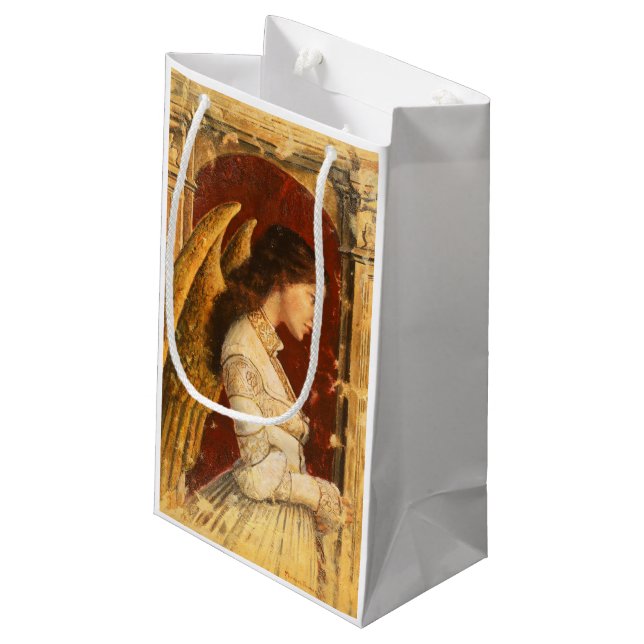 Geschenktasche für Angel vor Raphaelit Kleine Geschenktüte (Rückseite Schrägansicht)