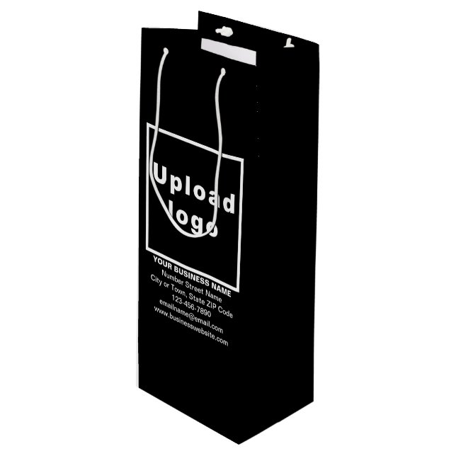 Geschenktasche für Black Wine Geschenktüte Für Weinflaschen (Vorderseite Schrägansicht)