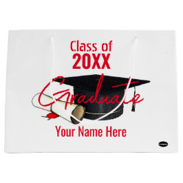 Geschenktasche für den Abschluss - Kapsel und Dipl Große Geschenktüte