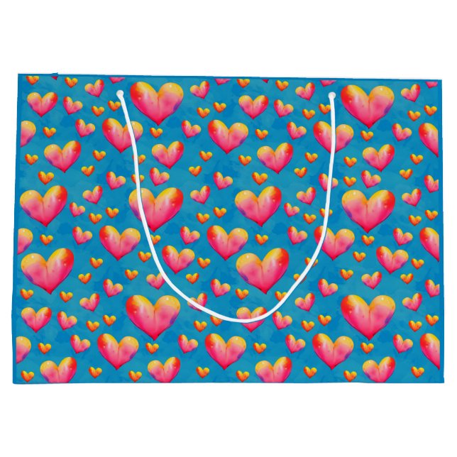 Geschenktasche für mehrfarbige Wasserfarben Große Geschenktüte (Rückseite)