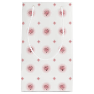 Geschenktasche für rosa und weiße Herzen & Diamant Kleine Geschenktüte