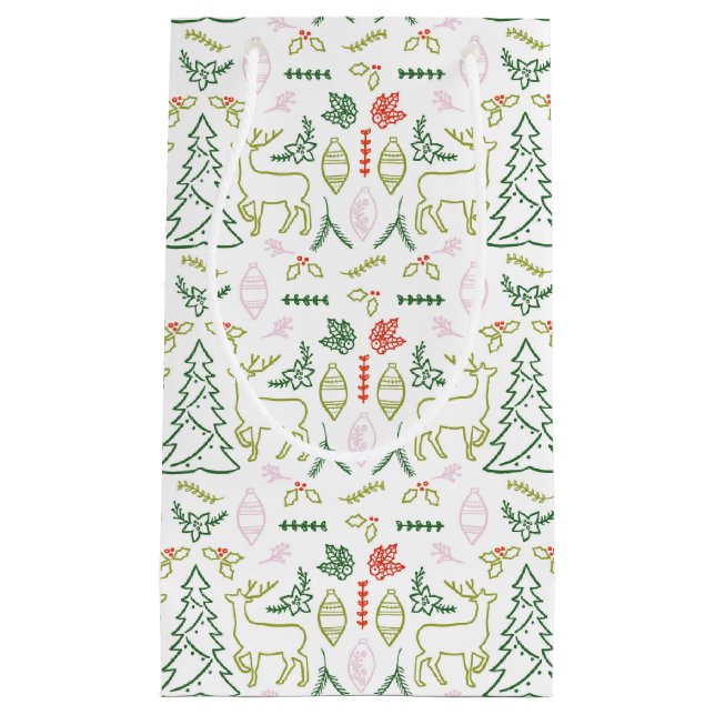 Geschenktasche für rote und grüne skandinavische M Kleine Geschenktüte (Vorderseite)