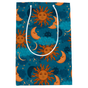 Geschenktasche für Sonne, Mond und Sterne Mittlere Geschenktüte
