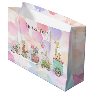Geschenktasche für Zirkustiere Große Geschenktüte