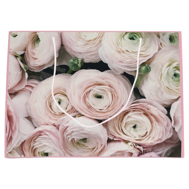 Geschenktasche - Große, glückliche Samen-KOPFROSEN Große Geschenktüte (Vorderseite)