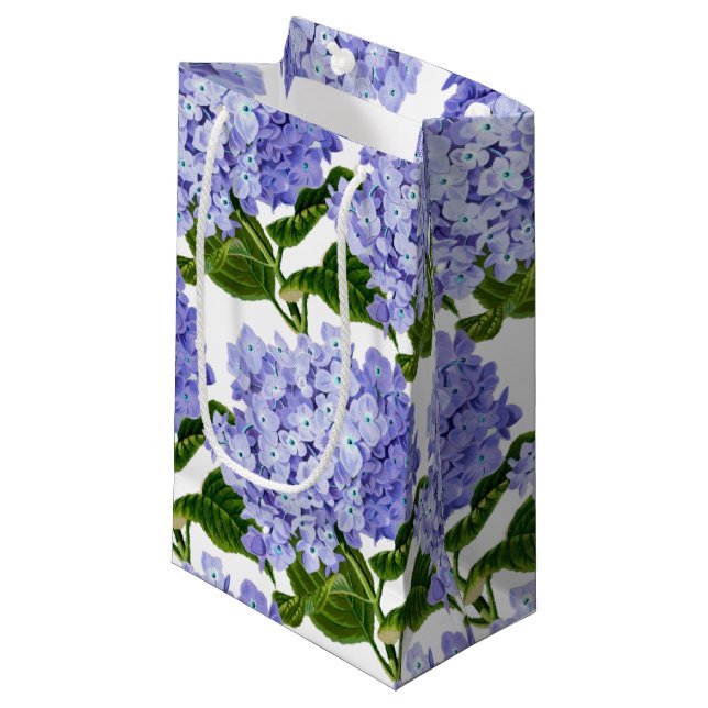 Geschenktasche Hydrangea Kleine Geschenktasche Geschenktüte (Vorderseite Schrägansicht)